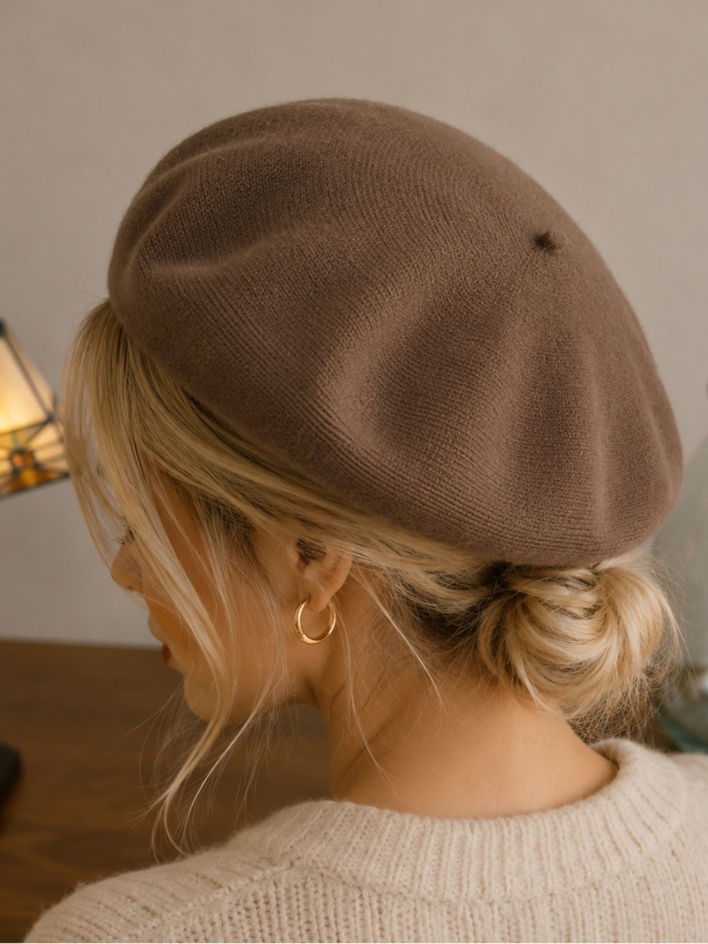 Free People Brown Wool Beret